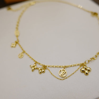 [：Polaidi Jewelry]BLOOMING SUPPLE NECKLACE BRASS