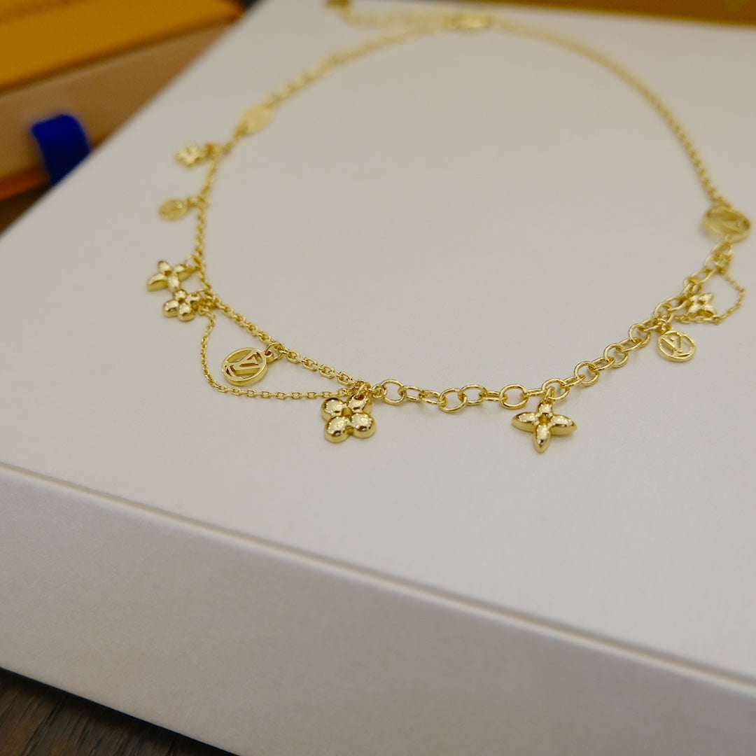 [：Polaidi Jewelry]BLOOMING SUPPLE NECKLACE BRASS