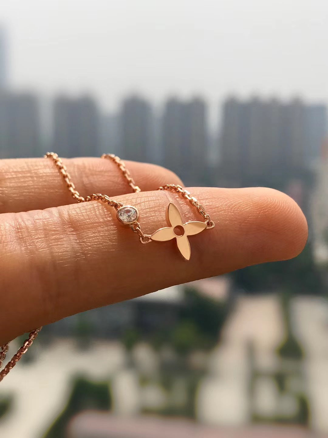 [Polaidi Jewelry]BLOSSOM PENDANT PINK GOLD AND DIAMOND