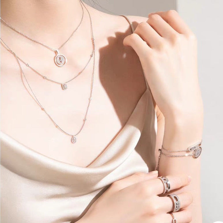 [Polaidi Jewelry]LUCKY MOVER PM HALSKETTE PAVÉ