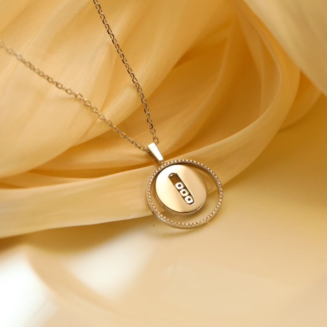 [Polaidi Schmuck]LUCKY MOVE MM HALSKEТTE AUS SILBER MIT DIAMANTEN