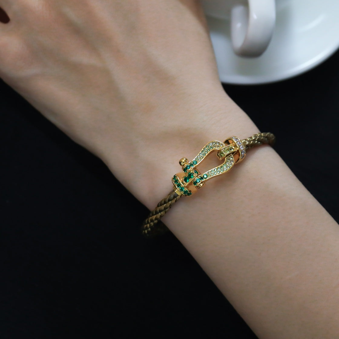 [：Polaidi Jewelry]FORCE 10 GOLD GREEN DIAMOND PAVED