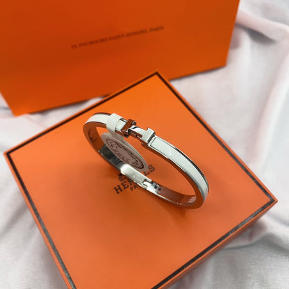 [Polaidi Jewelry]CLASSIC HM CLIC WHITE 8MM ENAMEL BRACELET（副本）