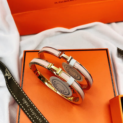 [Polaidi Jewelry]CLASSIC HM CLIC  PINK 8MM ENAMEL BRACELET