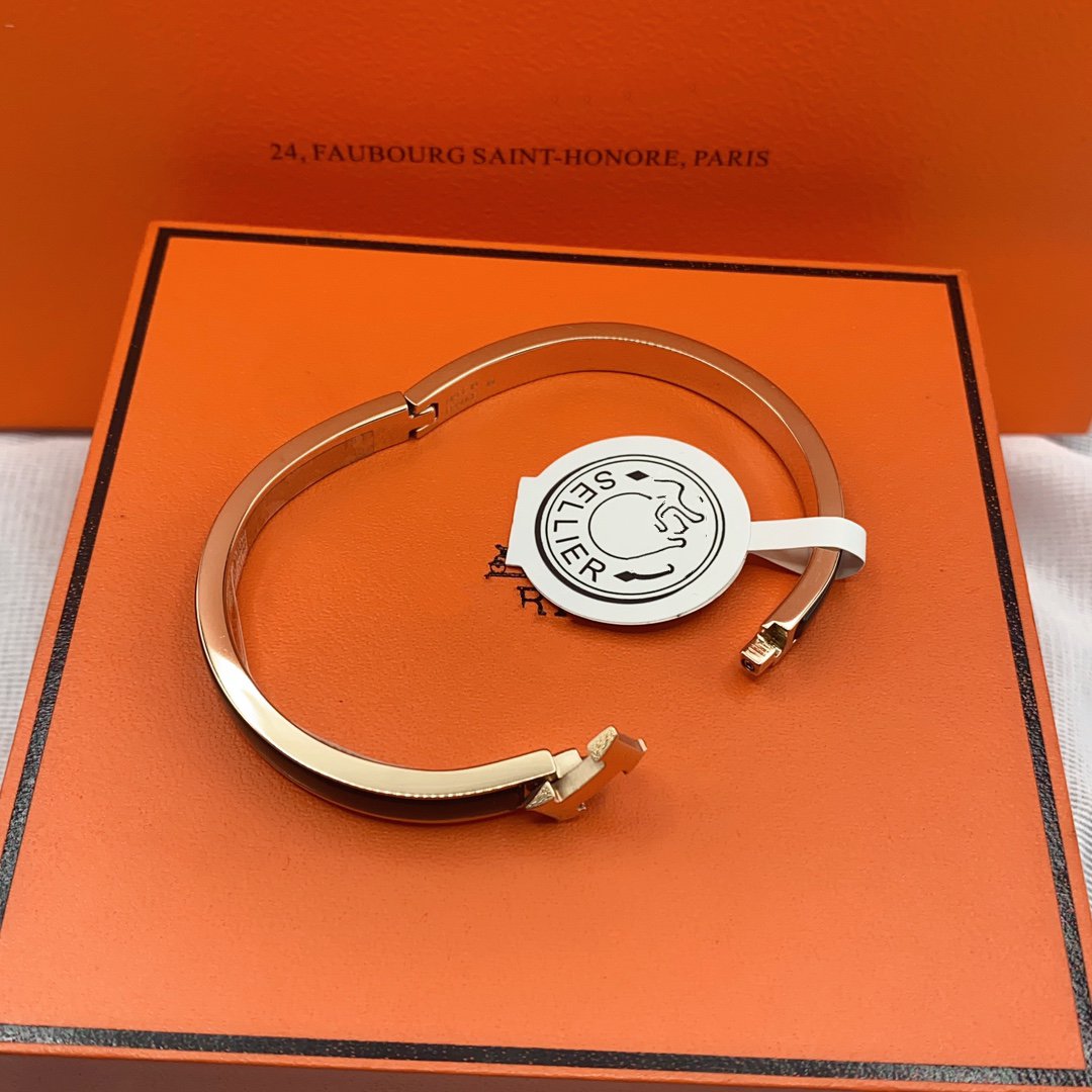 [：Polaidi Jewelry]CLASSIC HM CLIC BLACK 8MM ENAMEL BRACELET