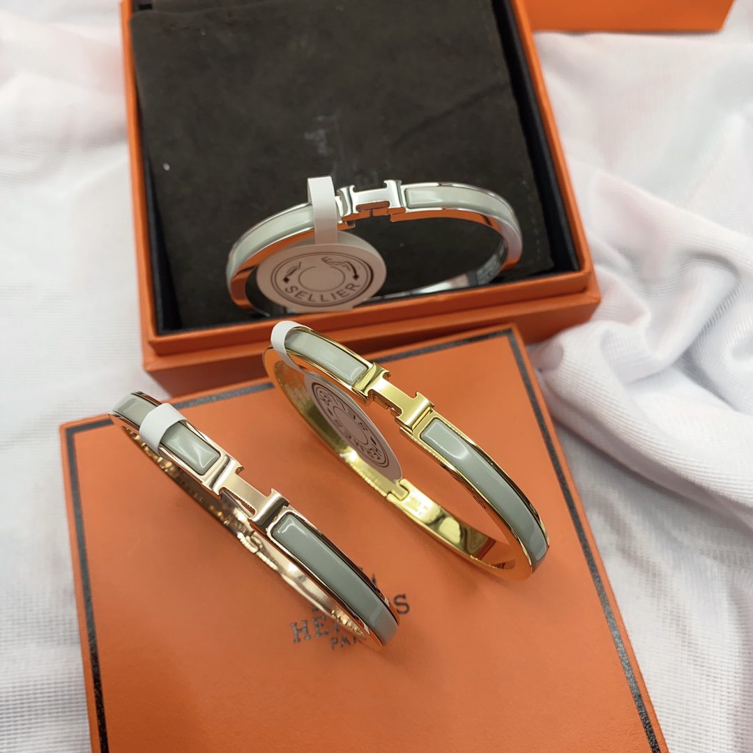 [Polaidi Jewelry]CLASSIC HM CLIC GREEN 8MM ENAMEL BRACELET
