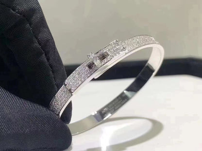 [Polaidi Jewelry]HM KELLY BRACELET IN SILVER AND FULL PAVE DIAMOND