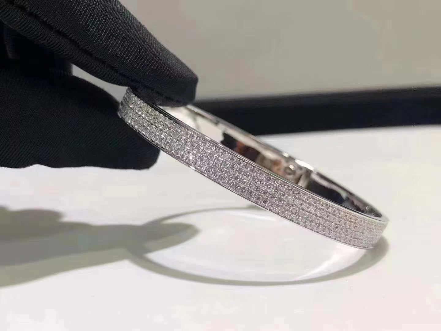 [Polaidi Jewelry]HM KELLY BRACELET IN SILVER AND FULL PAVE DIAMOND