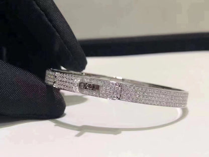 [Polaidi Jewelry]HM KELLY BRACELET IN SILVER AND FULL PAVE DIAMOND