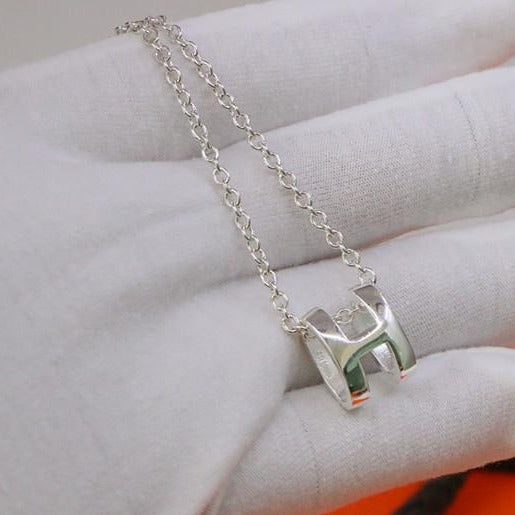[：Polaidi Jewelry]HM NECKLACE H LETTER OVAL SERIES