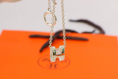 [：Polaidi Jewelry]HM NECKLACE H LETTER OVAL SERIES