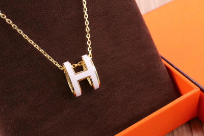 [：Polaidi Jewelry]HM CLIC YELLOW ENAMEL GOLD NECKLACE