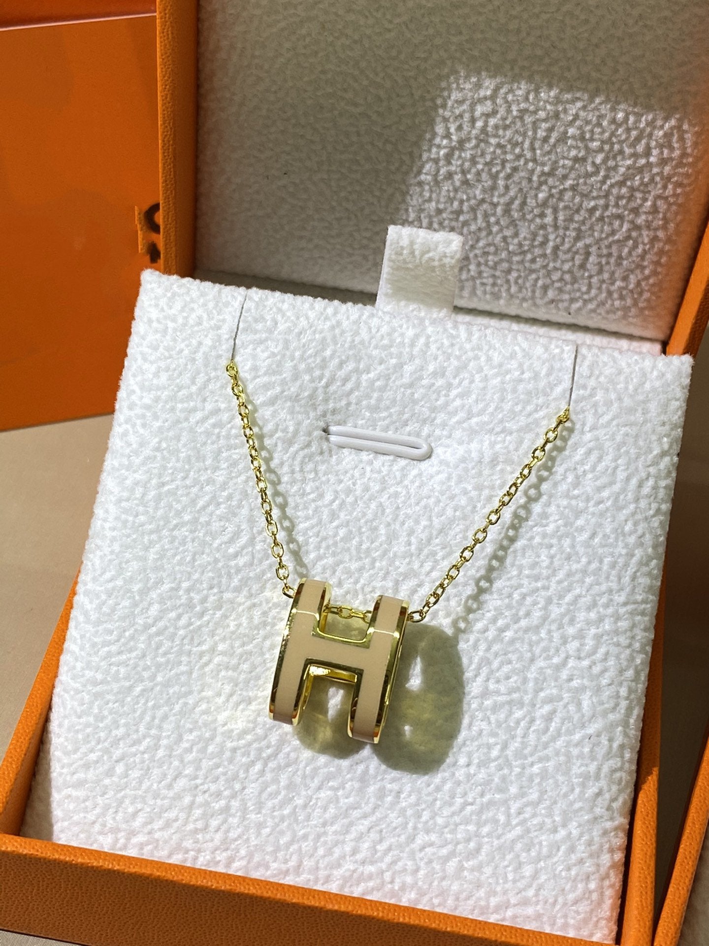 [：Polaidi Jewelry]HM CLIC YELLOW ENAMEL GOLD NECKLACE