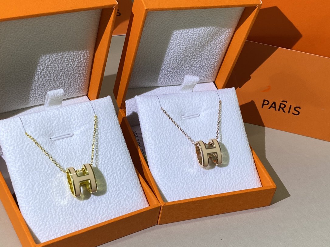 [：Polaidi Jewelry]HM CLIC YELLOW ENAMEL GOLD NECKLACE