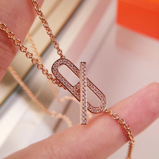[Polaidi Jewelry]HM FIRE PIG NOSE NECKLACE TRENDY STREET