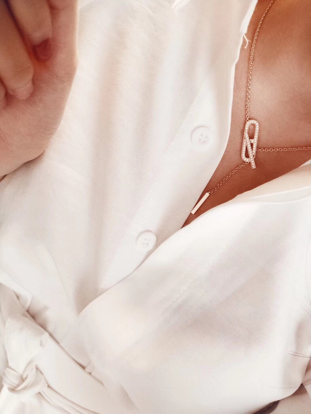 [：Polaidi Jewelry]HM 火の豚の鼻のネックレス トレンディなストリート