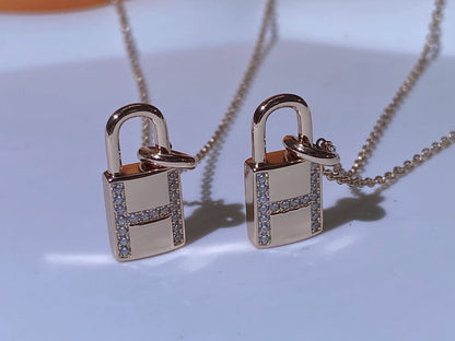 [：Polaidi Jewelry]HM ADVANCED NICHE LOCK HEAD NECKLACE DIAMONDS