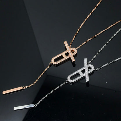 [：Polaidi Jewelry]HMネックレス プラチナ ローズゴールド ダイヤモンド