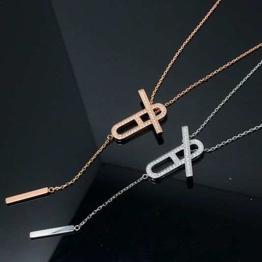 [Polaidi Jewelry]HM NECKLACE PLATINUM ROSE GOLD DIAMOND