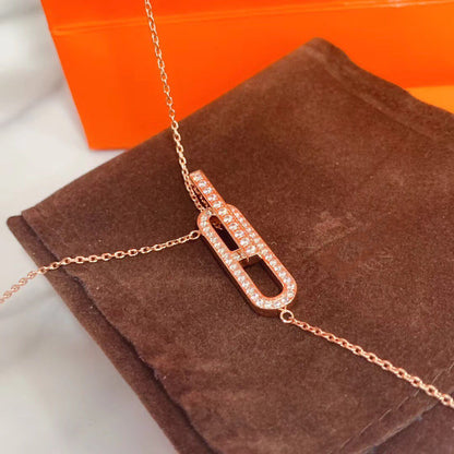 [：Polaidi Jewelry]HMネックレス プラチナ ローズゴールド ダイヤモンド