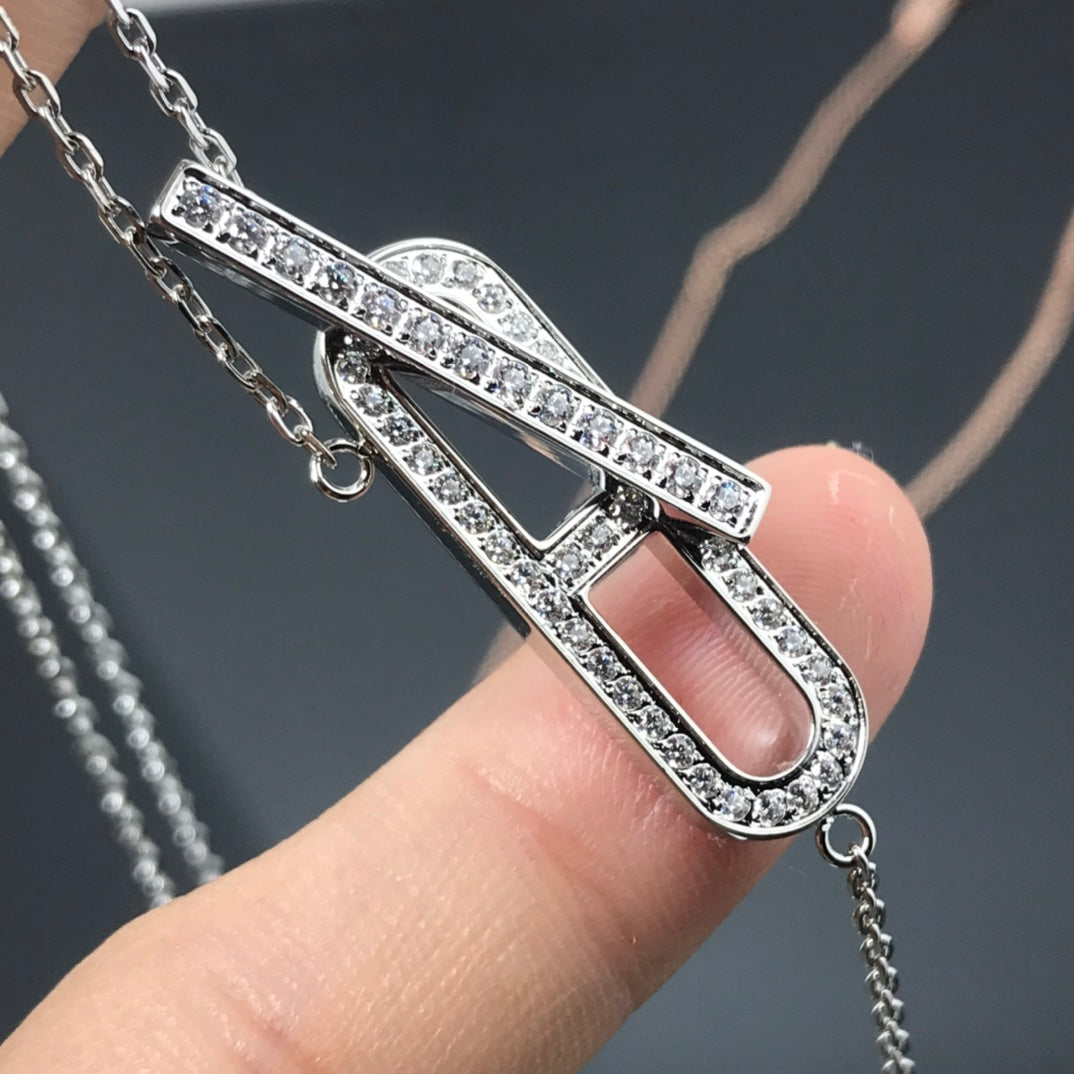 [：Polaidi Jewelry]HMネックレス プラチナ ローズゴールド ダイヤモンド