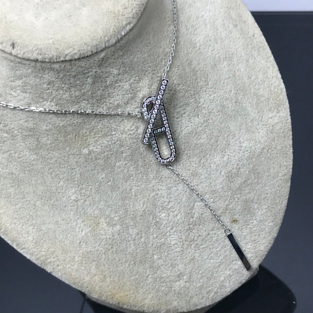 [：Polaidi Jewelry]HMネックレス プラチナ ローズゴールド ダイヤモンド