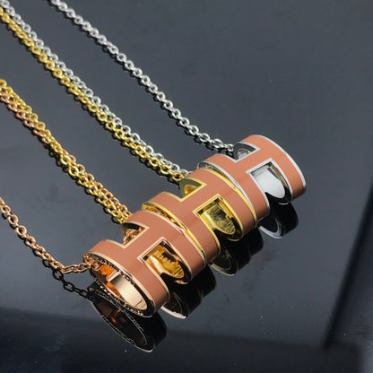 [Polaidi Jewelry]H NECKLACE BROWN