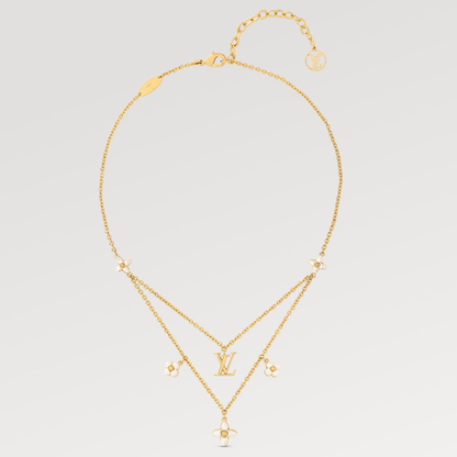 [Polaidi Jewelry]FLOWERGRAM GOLD MOP DOUBLE ROW NECKLACE
