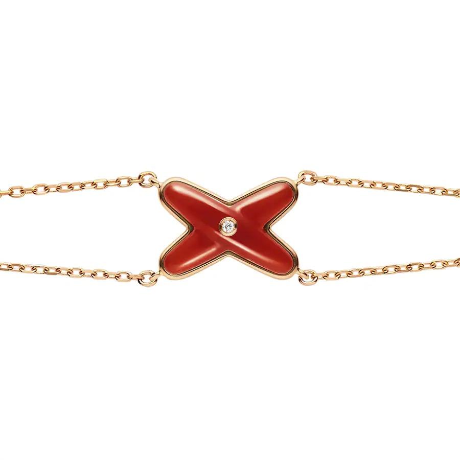 [：Polaidi Jewelry]JEUX BRACELET CARNELIAN PINK GOLD 1 DIAMOND