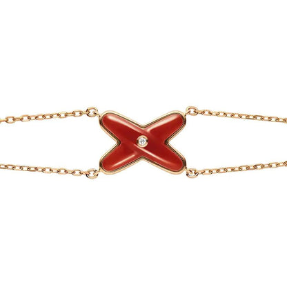 [：Polaidi Jewelry]JEUX BRACELET CARNELIAN PINK GOLD 1 DIAMOND