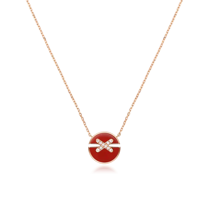 [Polaidi Jewelry]JEUX DE ROSE GOLD DIAMOND NECKLACE