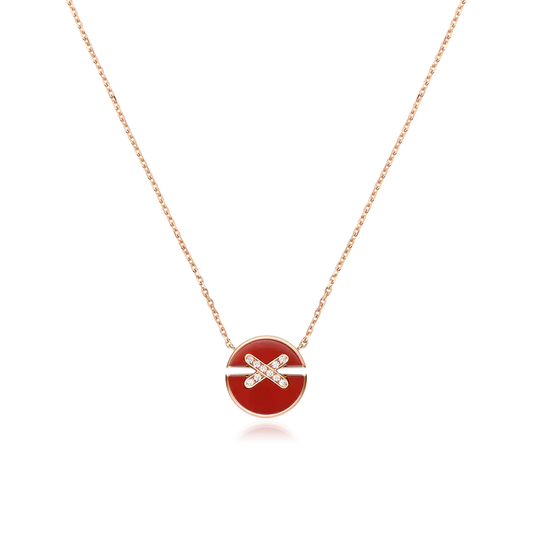 [Polaidi Jewelry]JEUX DE ROSE GOLD DIAMOND NECKLACE