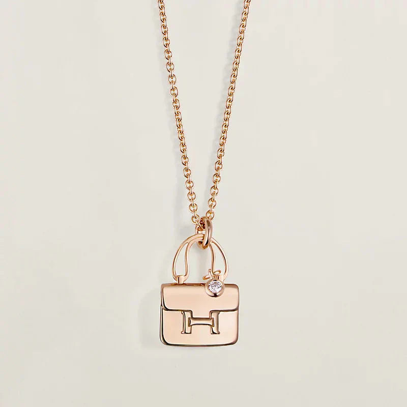 [Polaidi Jewelry]AMULETTE PEDANT ROSE GOLD NECKLACE