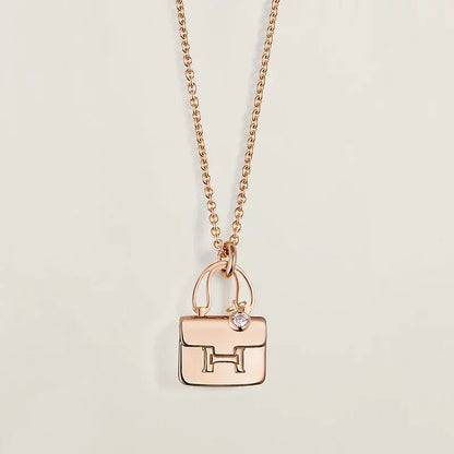 [Polaidi Jewelry]AMULETTE PEDANT ROSE GOLD NECKLACE