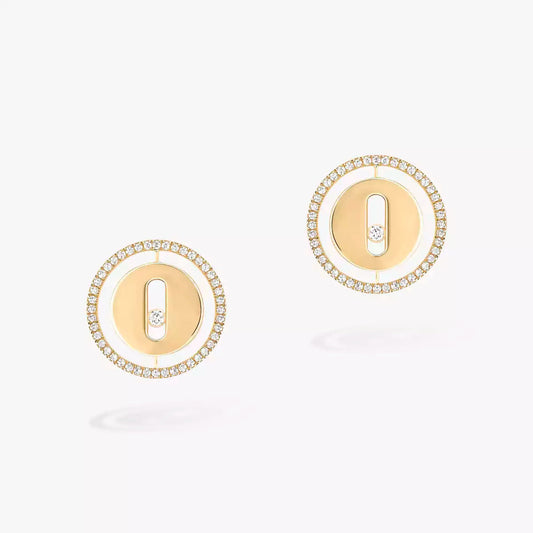[Polaidi Jewelry]Lucky Move Diamond Earrings