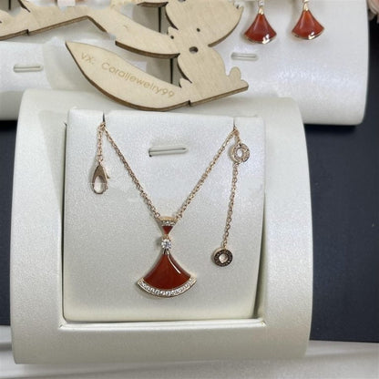 [Polaidi Jewelry]DREAM NECKLACE CARNELIAN DIAMOND