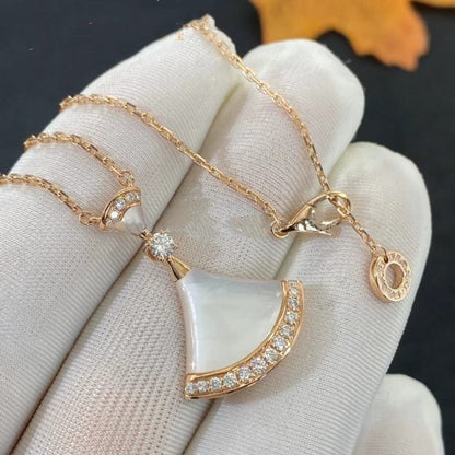 [Polaidi Jewelry]DREAM NECKLACE MOP PINK GOLD DIAMOND