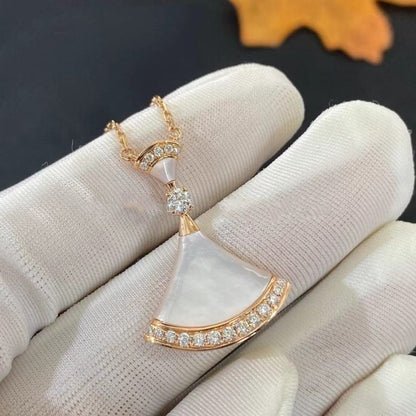 [Polaidi Jewelry]DREAM NECKLACE MOP PINK GOLD DIAMOND
