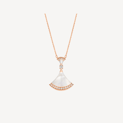 [Polaidi Jewelry]DREAM NECKLACE MOP PINK GOLD DIAMOND