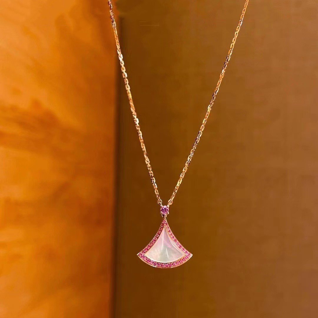 [Polaidi Jewelry]DREAM NECKLACE MOP DIAMOND PINK