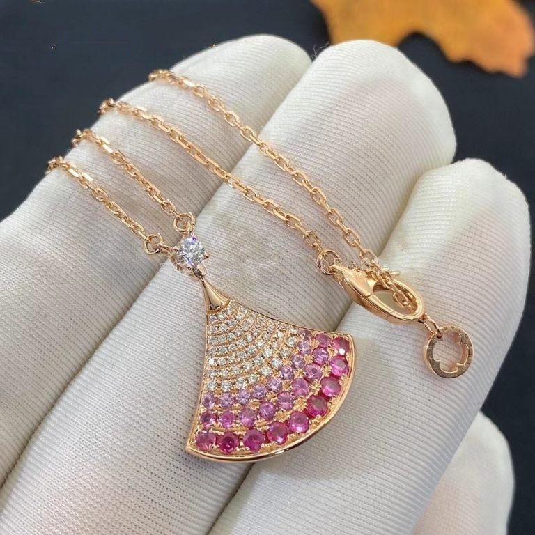 [Polaidi Jewelry]DREAM NECKLACE PINK GOLD PINK DIAMOND