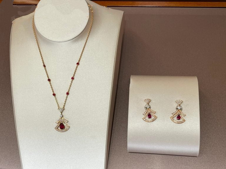 [Polaidi Jewelry]DREAM NECKLACE CARNELIAN DIAMOND PINK GOLD