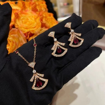 [Polaidi Jewelry]DREAM NECKLACE CARNELIAN DIAMOND PINK GOLD