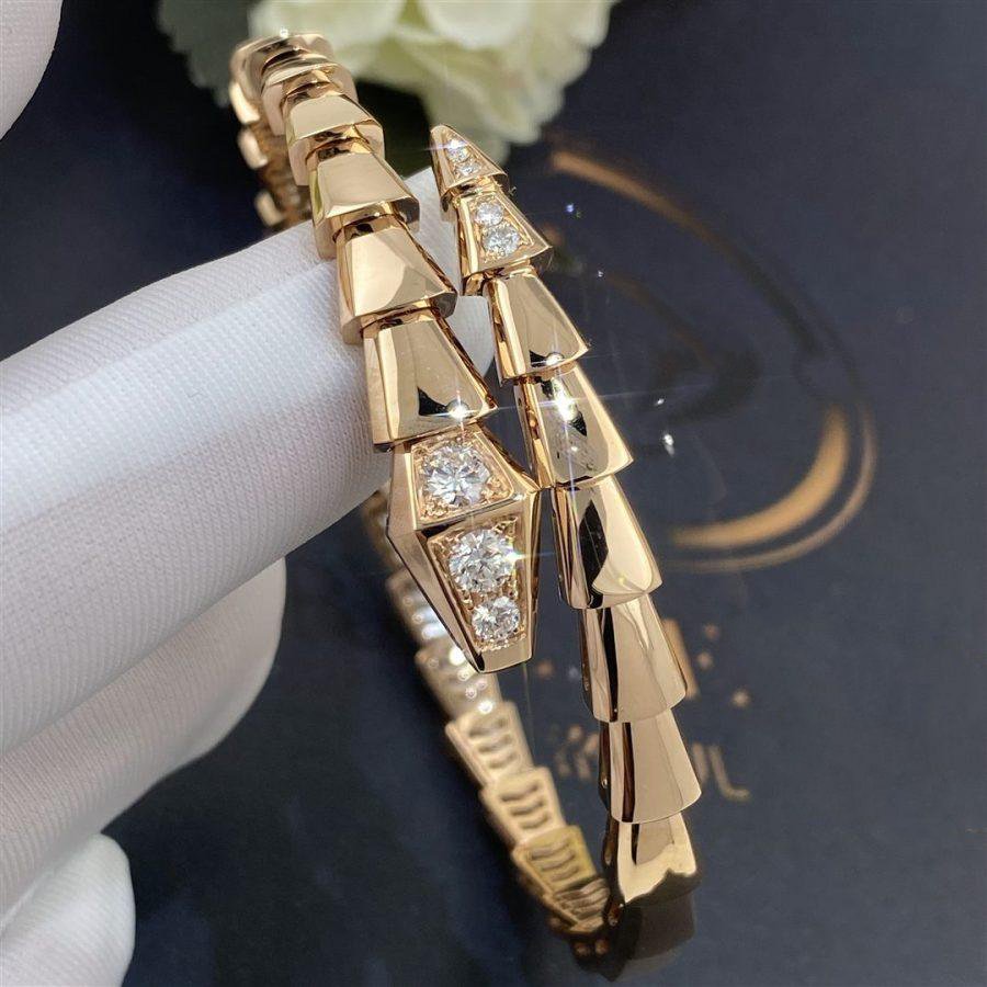 [Polaidi Jewelry]SERPENTI BRACELET DIAMONDS PINK GOLD