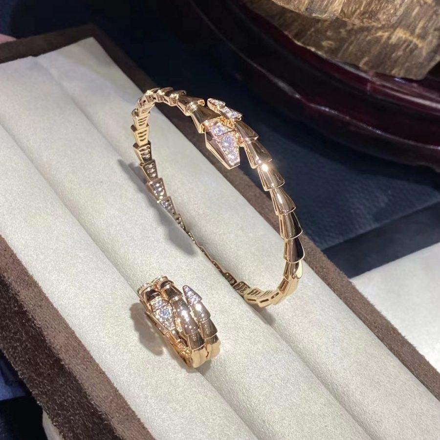 [Polaidi Jewelry]SERPENTI BRACELET DIAMONDS PINK GOLD