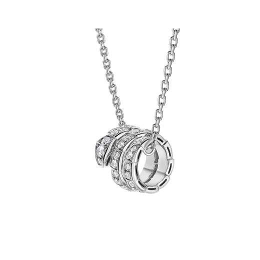 [Polaidi Jewelry]SERPENTI  NECKLACE DOUBLE RING DIAMOND