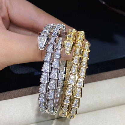 [Polaidi Jewelry]SERPENTI BRACELET GOLD DIAMOND DOUBLE ROW