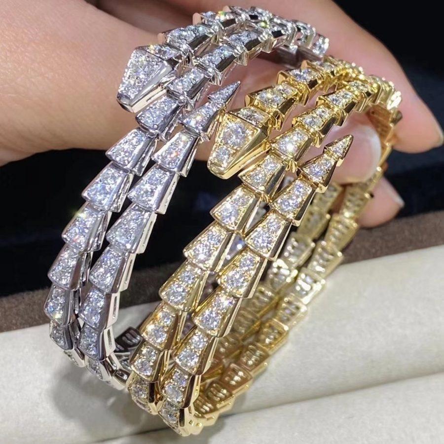 [Polaidi Jewelry]SERPENTI BRACELET GOLD DIAMOND DOUBLE ROW