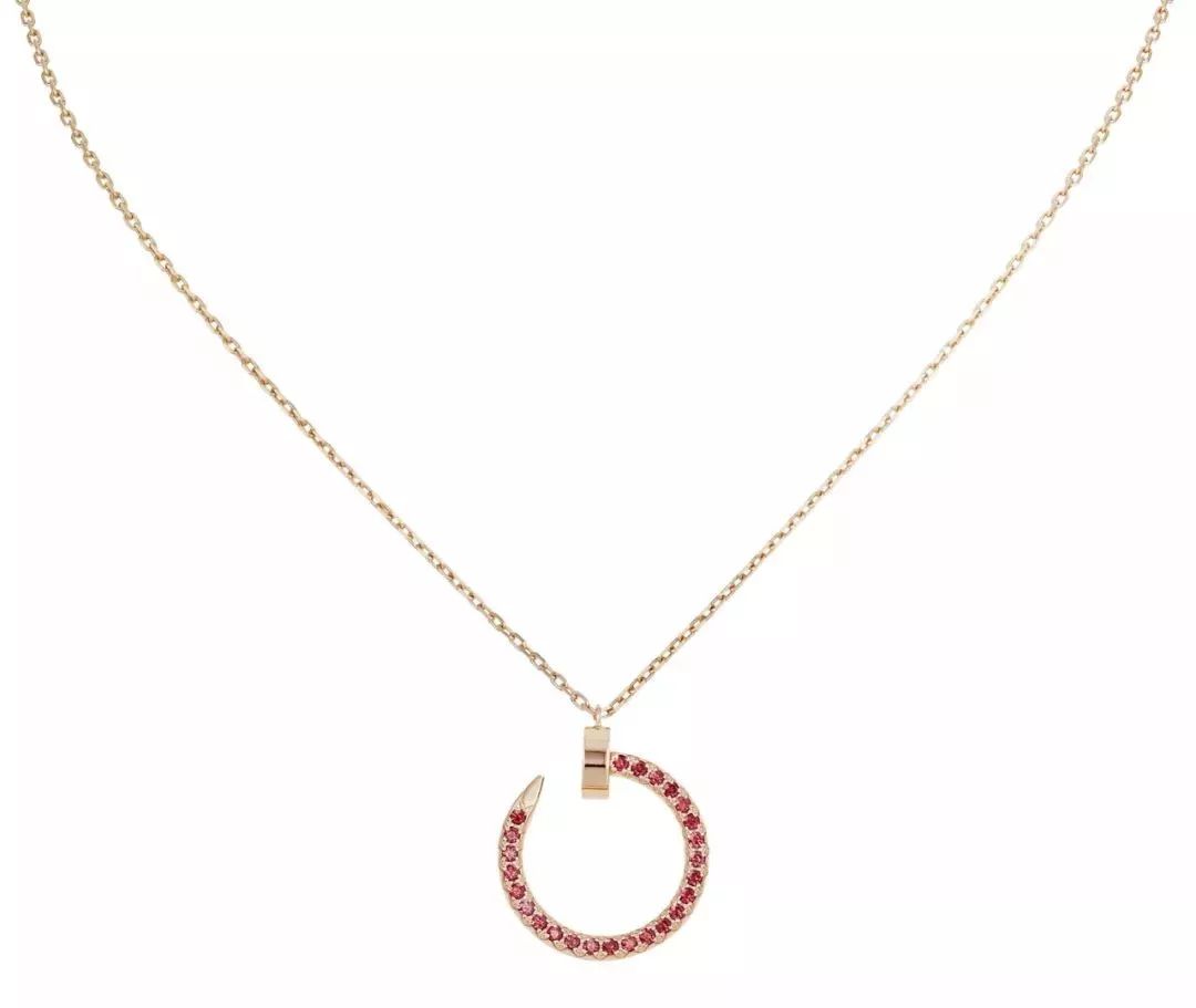 [：Polaidi Jewelry]JUSTE NECKLACE GOLD RED DIAMONDS