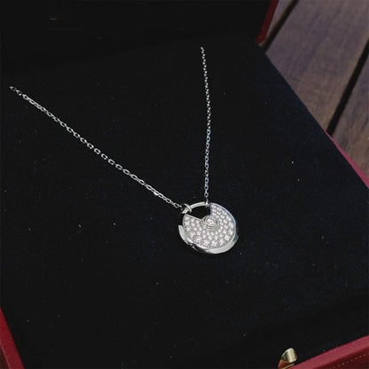 [Polaidi Jewelry]AMULETTE SILVER FULL DIAMOND NECKLACE